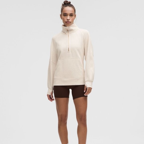 Scuba Oversized Funnel-Neck Half Zip Long - Picture 3 of 5